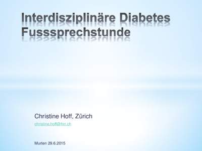 Christine Hoff, Zürich  Murten  -