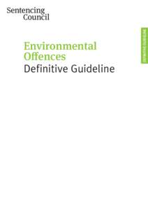 Environmental Offences Definitive Guideline