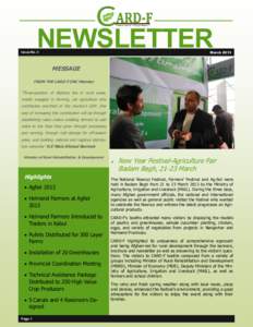 NEWSLETTER  March 2013 Issue No. 3