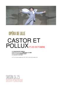 CASTOR ET POLLUX[removed]OCTOBRE  DE JEAN-PHILIPPE RAMEAU