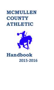 MCMULLEN COUNTY ATHLETIC Handbook