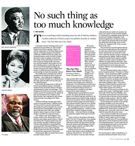 No such thing as too much knowledge BY ERIC BANKS Rev. James Cleveland