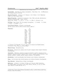 Matter / Melanterite / Rozenite / Chvaletice / Gypsum / Copiapite / Epsomite / Sulfate minerals / Chemistry / Crystallography