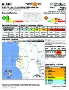 Orange Alert Earthquake Shaking