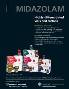 CATALOG  MIDAZOLAM Highly differentiated vials and cartons Identification is ImperatIV