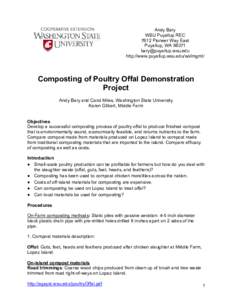 Composting of Poultry Offal - Demonstration Project