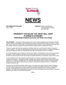 Microsoft Word - MayPress Release - Florida Economy Will Gain By Property Tax Cut.doc