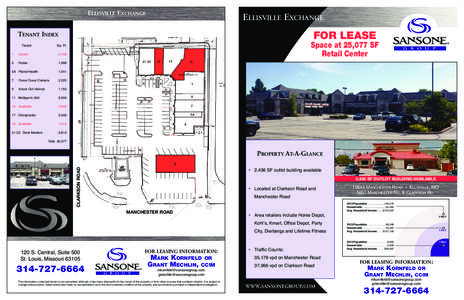 ELLISVILLE EXCHANGE  ELLISVILLE EXCHANGE TENANT INDEX 1