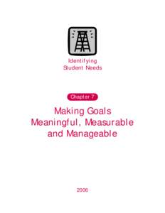 Youth / Youth rights / Individualized Education Program / SMART criteria / Goal / Special education / Assessment for Learning / Educational aims and objectives / Education / Project management / Pedagogy