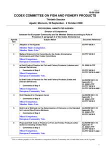 CRD N°:  [removed]CODEX COMMITTEE ON FISH AND FISHERY PRODUCTS Thirtieth Session