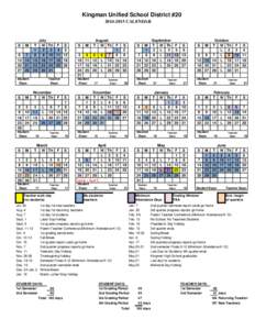 Kingman Unified School District #[removed]CALENDAR S  M