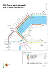 Plan du réseau RER franco valdo genevois - projet 2016