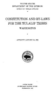 Constitution and Bylaws for the Tulalip Tribes, Washington