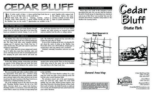 Brochure CEDAR BLUFF SP:Brochure CEDAR BLUFF SP