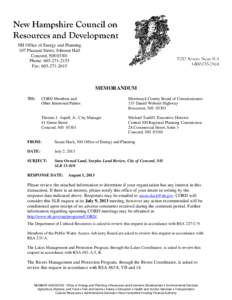 NH Office of Energy and Planning 107 Pleasant Street, Johnson Hall Concord, NH[removed]Phone: [removed]Fax: [removed]