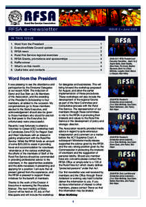 Rural Fire Service Association  RFSA e-newsletter Issue 2 – June 2009