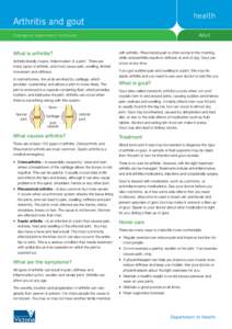 Arthritis and gout Adult Emergency department factsheets  What is arthritis?