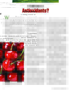 Providing the Foundation for Healthy Food Choices  A Daily Dose of Antioxidants? W