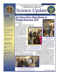 Naval Medical Research Unit - Dayton Wright-Patterson AFB, Ohio Science Update Volume 3, Issue 1