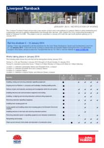 Liverpool Turnback  JANUARY 2014 | NOTIFICATION OF WORKS