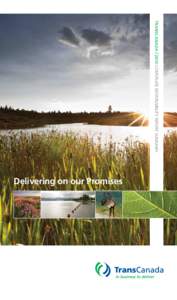 TransCanada | 2010 Corporate Responsibility Report Summary  Delivering on our Promises Delivering on our Promises