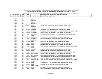 Milwaukee metropolitan area / Table of United States primary census statistical areas / Combined statistical area / Metropolitan Statistical Area / Chicago metropolitan area / Geography of the United States / Wisconsin / Wisconsin census statistical areas