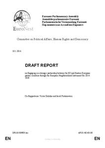 Euronest Parliamentary Assembly Assemblée parlementaire Euronest Parlamentarische Versammlung Euronest Парламентская Aссамблея Евронест  Committee on Political Affairs, Human Rights and Demo