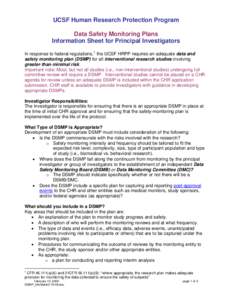 Principal Investigators - Responsibilities