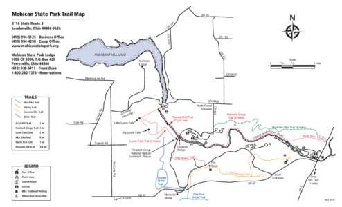 Mohican State Park Trail Map  SRState Route 3 Loudonville, Ohio