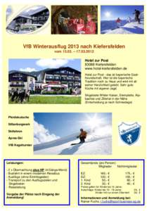 VfB Winterausflug 2013 nach Kiefersfelden vom 15.03. – [removed]Hotel zur Post