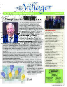 An Official Publication of the Village of Colonie  A Message from the Spring 2016