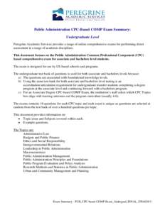 Microsoft Word - Exam Summary - PUB_CPC-based COMP Exam_Undergrad_FINAL_25Feb2015