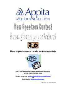 Microsoft Word - Appita New Speakers Contest 2009.doc