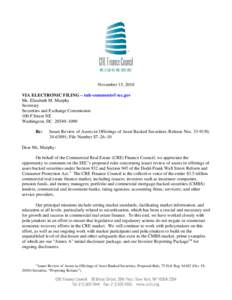 Structured finance / Investment / United States housing bubble / Mortgage-backed security / Asset-backed security / Securitization / Commercial mortgage-backed security / Dodd–Frank Wall Street Reform and Consumer Protection Act / Security / Financial economics / Finance / Fixed income securities