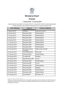 Microsoft Word - Ministerial Diaries January 2015.docx
