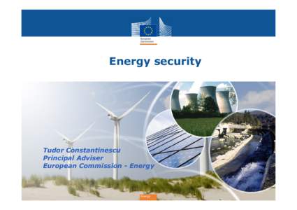 Energy security  Tudor Constantinescu Principal Adviser European Commission - Energy