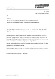 BMF – IV/8 (IVMärz 2007 BMFIVAn Zollämter Steuer- und Zollkoordination, Fachbereich Zoll und Verbrauchsteuern