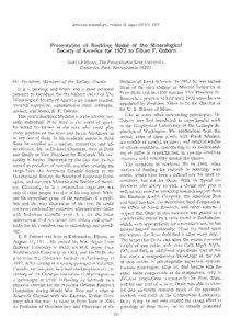 Amefican Mineralogist, Volume 58, pages[removed],1973  Presentation