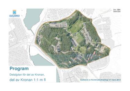 Dnr: SBKProgram Detaljplan för del av Kronan,