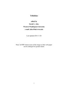 Trilobites edited by David L. Alles Western Washington University e-mail: [removed]