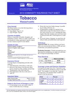 United States Department of Agriculture Risk Management Agency February[removed]COMMODITY INSURANCE FACT SHEET