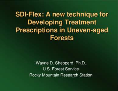 Stocking / Silviculture / Basal area / Forestry / Stand Density Index / SDI