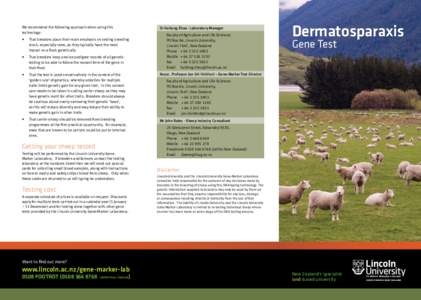 Classical genetics / Genetics / ADAMTS2 / Peptidase / Sheep / Plant breeding / Dorper / Hereditary equine regional dermal asthenia / Genetic testing / Biology / Molecular biology / Medical genetics