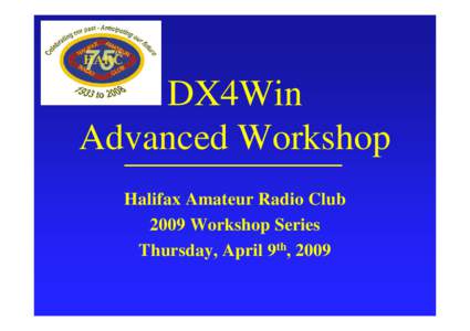DX4Win Advanced Workshop.FINAL