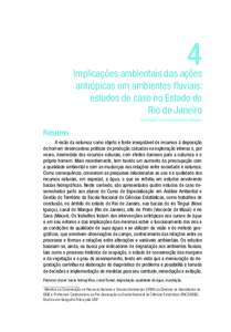 4  Implicações ambientais das ações antrópicas em ambientes fluviais: estudos de caso no Estado do Rio de Janeiro