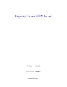 Exploring Garmin’s DEM Format  N Willink