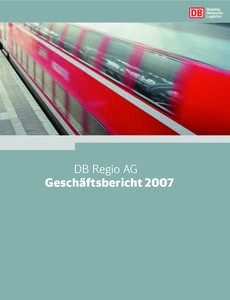 DB Regio AG Geschäftsbericht 2007