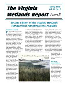 The Virginia Wetlands Report Spring 1996 Vol. 11, No. 2