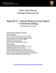 National Park Service U.S. Department of the Interior Pacific Island Network Vital Signs Monitoring Plan