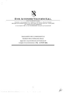 EA\I.  ENTE AUTONOMO VOLTURNO S.R.L. SOCIO UNICO REGIONE CAMPAN/A DIREZIONE E COORDINAMENTO EX 1